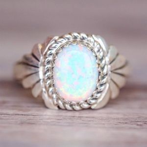 NATURAL OPAL➕STERLING SILVER RING